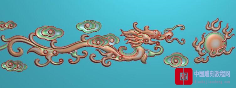 精雕图龙吐火球图