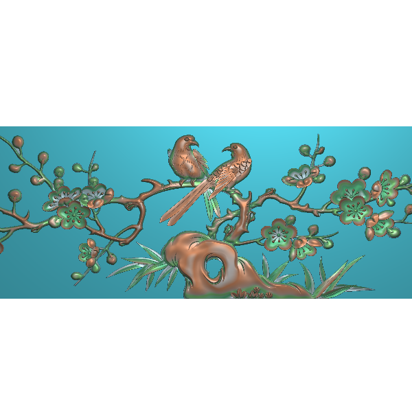 花鸟精雕图A96