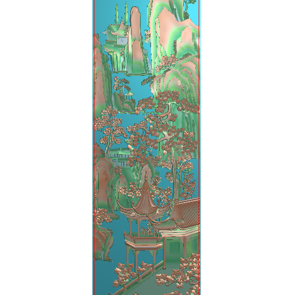 山水精雕图a98