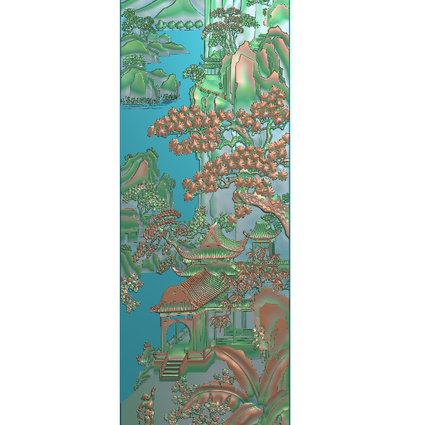 山水精雕图A87