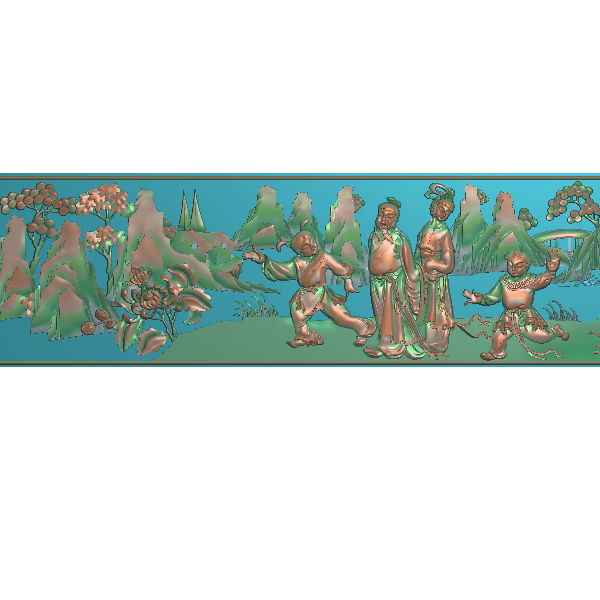 人物风景画精雕图A82