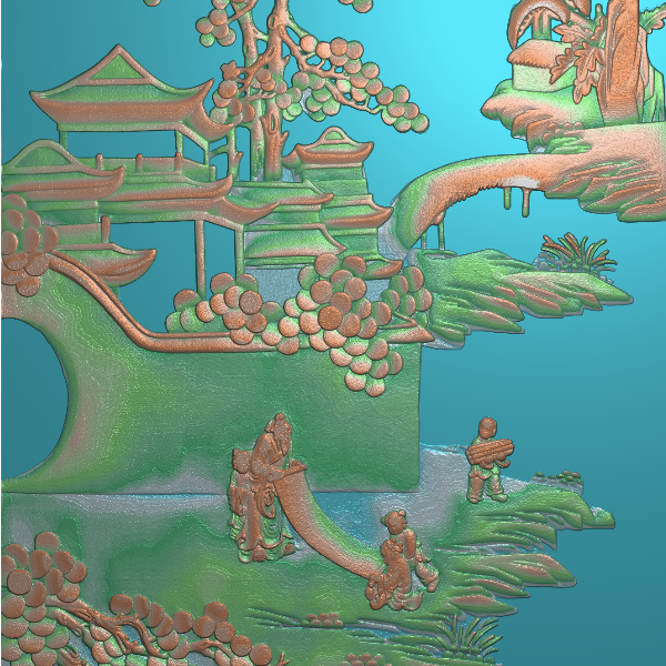 山水精雕图A81