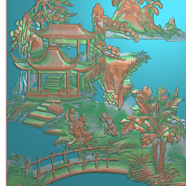 山水精雕图A79
