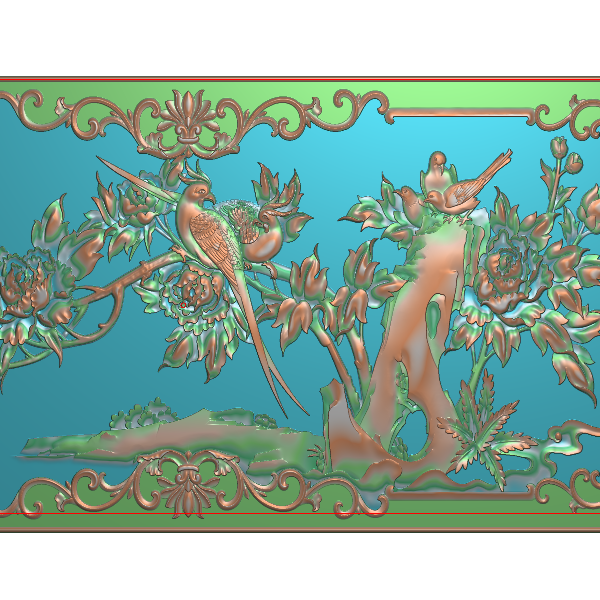 花鸟精雕图A77