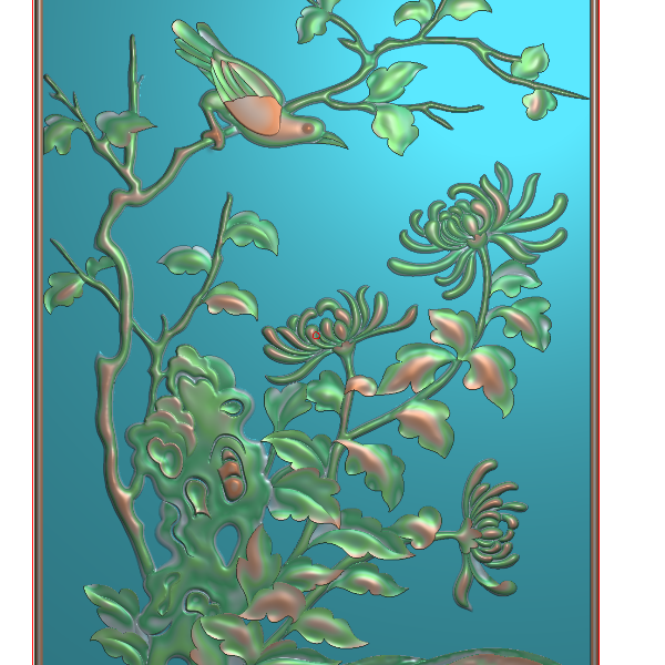 菊花精雕图A70